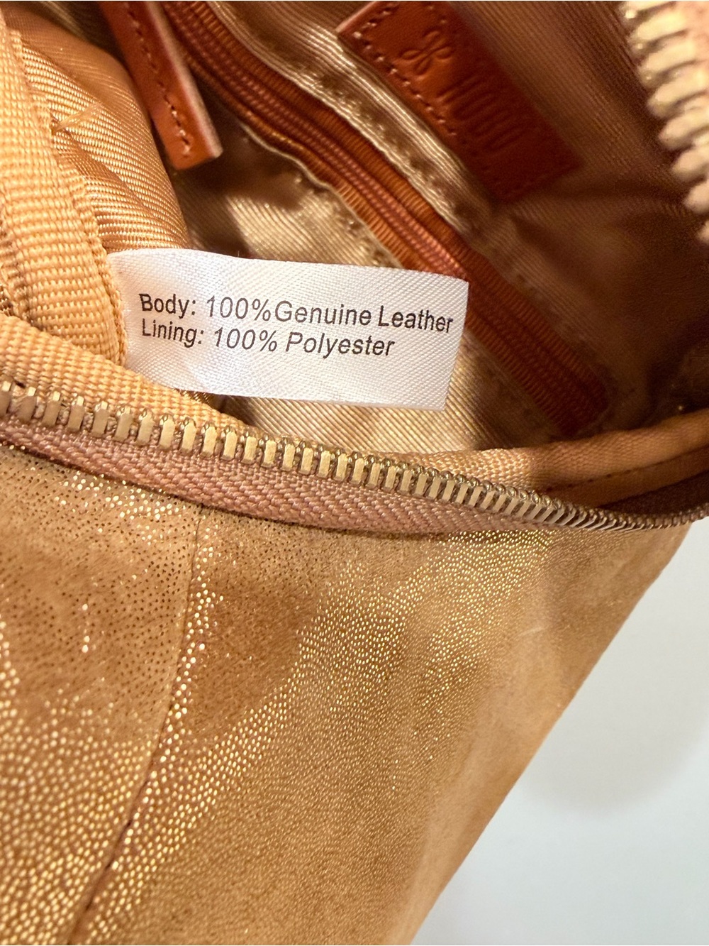 Hobo Fern Metallic Bronze Gold Leather Crossbody Bag Mini Phone Purse NWOT - Picture 13 of 14